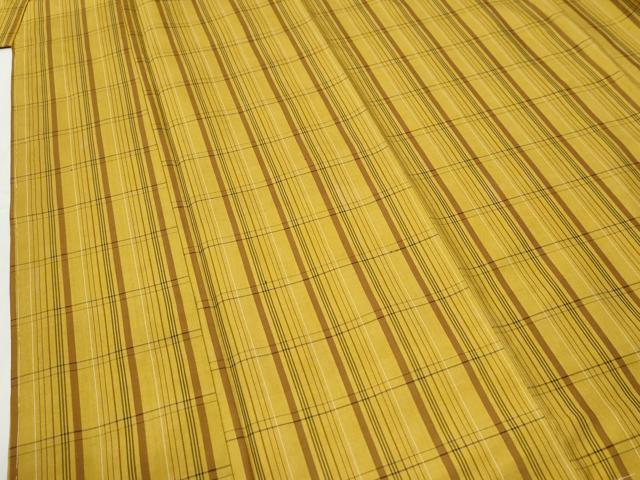 平和屋着物●本場黄八丈　綾織　紬　正絹　逸品　CABI2310yc