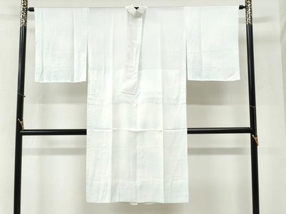 平和屋着物●長襦袢　無双仕立て　鱗地紋　藍白色　正絹　逸品　未使用　CABI2312yc
