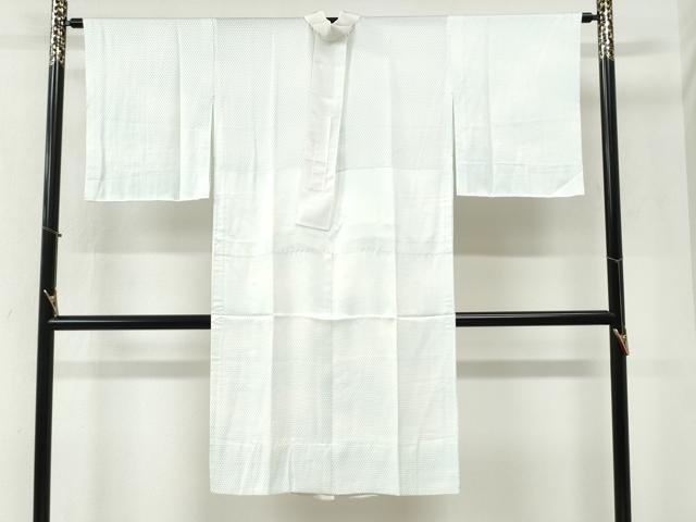 平和屋着物●長襦袢　無双仕立て　鱗地紋　藍白色　正絹　逸品　未使用　CABI2312yc