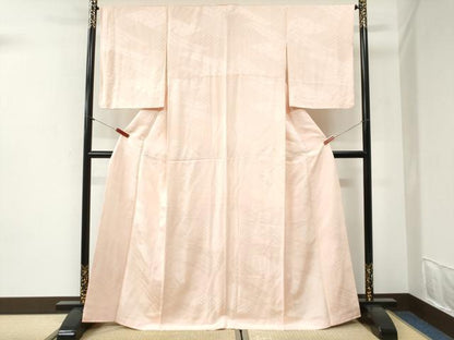 平和屋着物●上質な色無地　吉祥青海波地紋　虹色　正絹　逸品　CABI2313yc