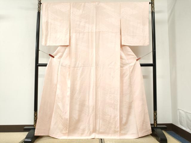 平和屋着物●上質な色無地　吉祥青海波地紋　虹色　正絹　逸品　CABI2313yc