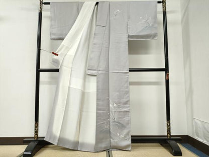 平和屋着物●訪問着　友禅　草花文　正絹　逸品　未使用　CABI2318yc