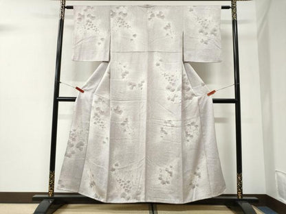 平和屋着物●上質な小紋　葡萄蔦の葉文　正絹　逸品　CABI2319yc