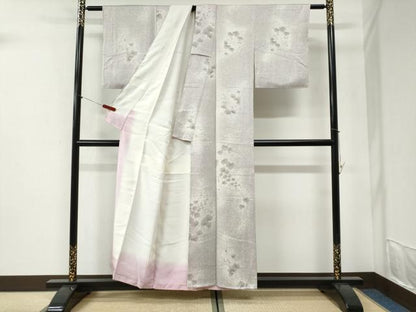平和屋着物●上質な小紋　葡萄蔦の葉文　正絹　逸品　CABI2319yc