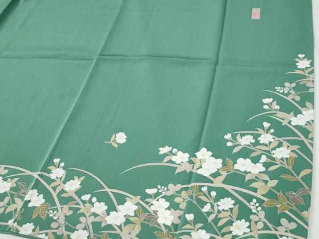 平和屋着物●訪問着　友禅　作家物　草花文　正絹　逸品　CABI2321yc