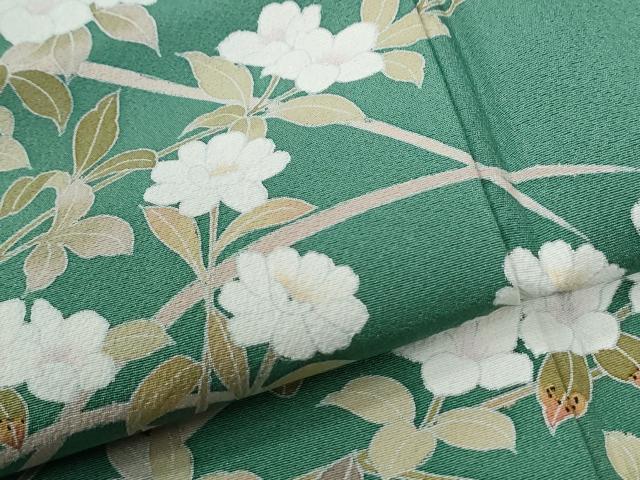 平和屋着物●訪問着　友禅　作家物　草花文　正絹　逸品　CABI2321yc