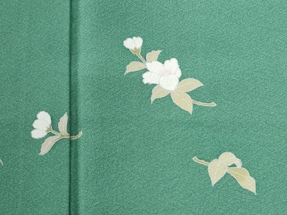 平和屋着物●訪問着　友禅　作家物　草花文　正絹　逸品　CABI2321yc