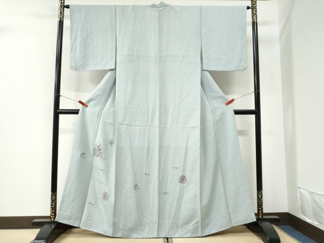 平和屋着物●中国三大刺繍　スワトウ刺繍　総刺繍　訪問着　雪輪草花文　正絹　逸品　CABI2322yc