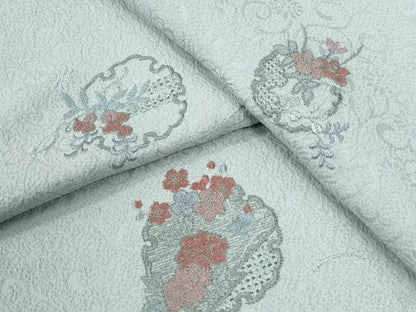 平和屋着物●中国三大刺繍　スワトウ刺繍　総刺繍　訪問着　雪輪草花文　正絹　逸品　CABI2322yc
