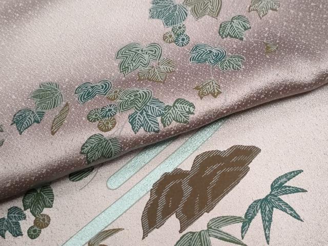 平和屋着物●訪問着　螺鈿　エ霞籬草花文　暈し染め　正絹　逸品　CABI2323yc