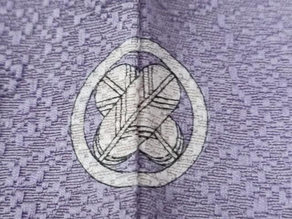 平和屋着物●京加賀友禅　百貫達雄監修　色無地　霞地紋　浅紫色　正絹　逸品　CABI2324yc