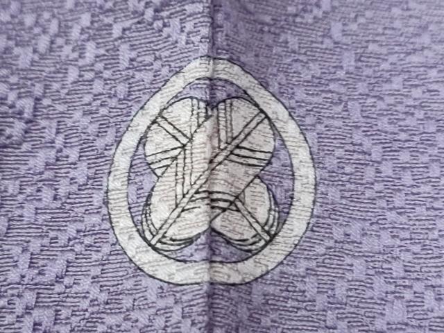 平和屋着物●京加賀友禅　百貫達雄監修　色無地　霞地紋　浅紫色　正絹　逸品　CABI2324yc