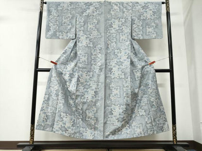 平和屋着物●都喜ヱ門　本場大島紬　7マルキ　総絣　葡萄蔦の葉文　藤絹織物謹製　正絹　逸品　CABI2325yc