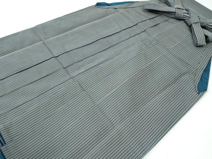 平和屋着物●男性　馬乗り袴　間道　正絹　逸品　CABI2331yc
