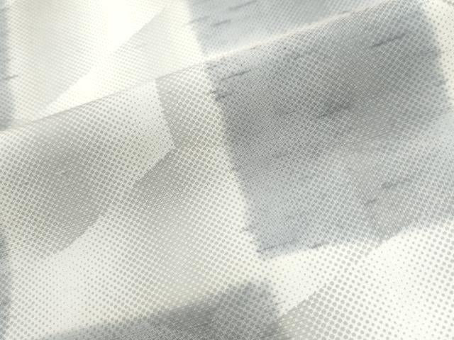平和屋着物●石川県指定無形文化財　牛首紬　白山工房　手織り　市松文　正絹　逸品　CABI2343yc