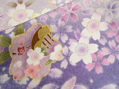 平和屋着物●豪華振袖　駒刺繍　舞桜文　暈し染め　黒地　金通し地　正絹　逸品　CABI2345yc