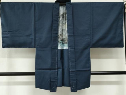 平和屋着物●男性　紬　アンサンブル　100亀甲　総詰め　キングサイズ　正絹　逸品　未使用　CABI2346yc