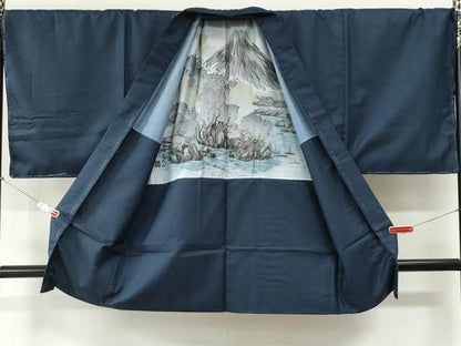 平和屋着物●男性　紬　アンサンブル　100亀甲　総詰め　キングサイズ　正絹　逸品　未使用　CABI2346yc