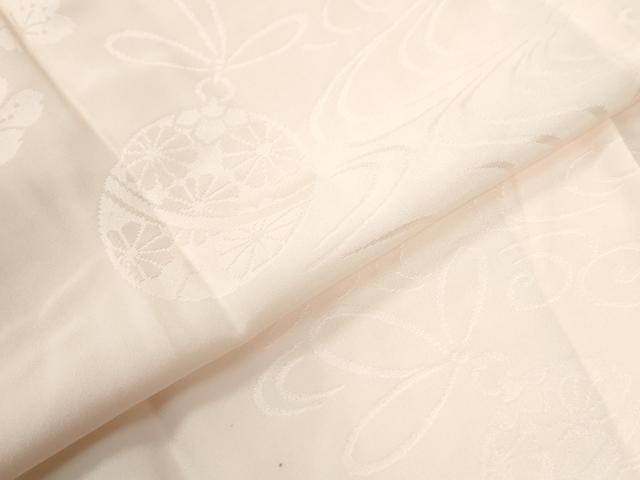 平和屋着物●振袖用長襦袢　無双仕立て　流水鈴舞桜地紋　暈し染め　正絹　逸品　未使用　CABI2350yc