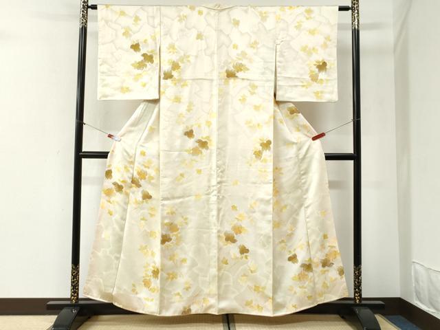 平和屋着物●上質な小紋　地紋起こし　草花文　暈し染め　正絹　逸品　CABI2353yc