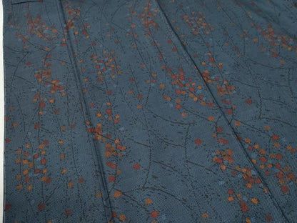 平和屋着物●本場大島紬　7マルキ　枝花文　正絹　逸品　未使用　CABI2354yc