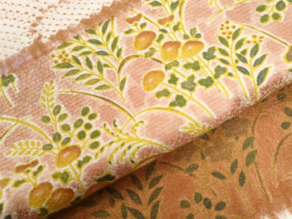 平和屋着物●訪問着　絞り　横段草花文　正絹　逸品　CABI2356yc