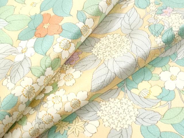 平和屋着物●上質な小紋　草花文　正絹　逸品　未使用　CABI2360yc