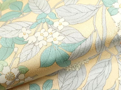 平和屋着物●上質な小紋　草花文　正絹　逸品　未使用　CABI2360yc