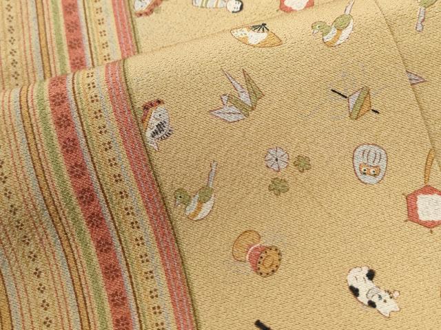 平和屋着物●上質な小紋　玩具文　正絹　逸品　CABI2363yc