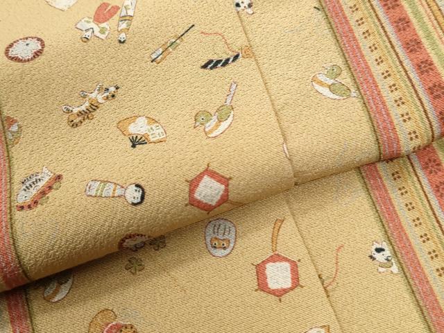 平和屋着物●上質な小紋　玩具文　正絹　逸品　CABI2363yc