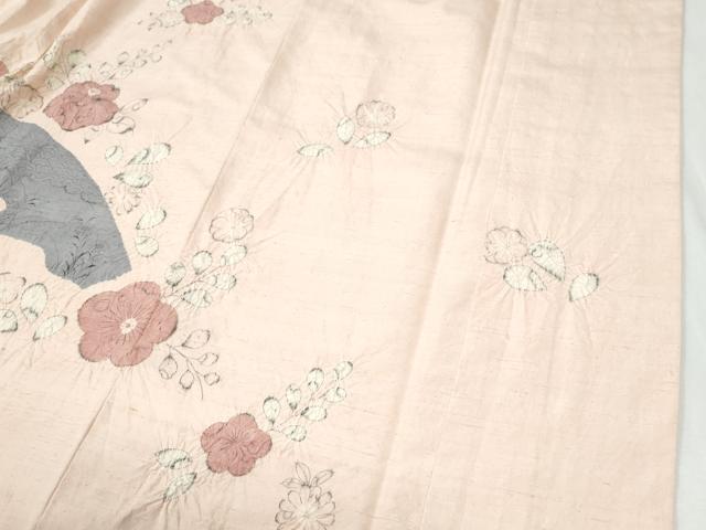 平和屋着物●訪問着　紬地　辻が花　絞り　正絹　逸品　CABI2364yc