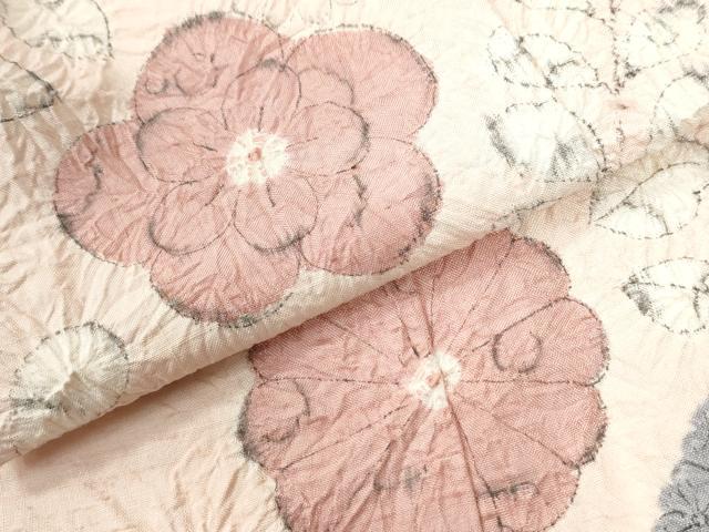 平和屋着物●訪問着　紬地　辻が花　絞り　正絹　逸品　CABI2364yc
