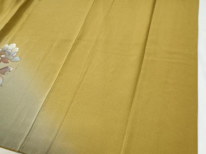 平和屋着物●訪問着　霞枝牡丹　暈し染め　銀彩　正絹　逸品　CABI2368yc