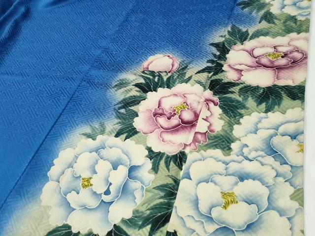 平和屋着物●アンティーク　大正ロマン　色留袖　牡丹　暈し染め　正絹　逸品　CABI2369yc