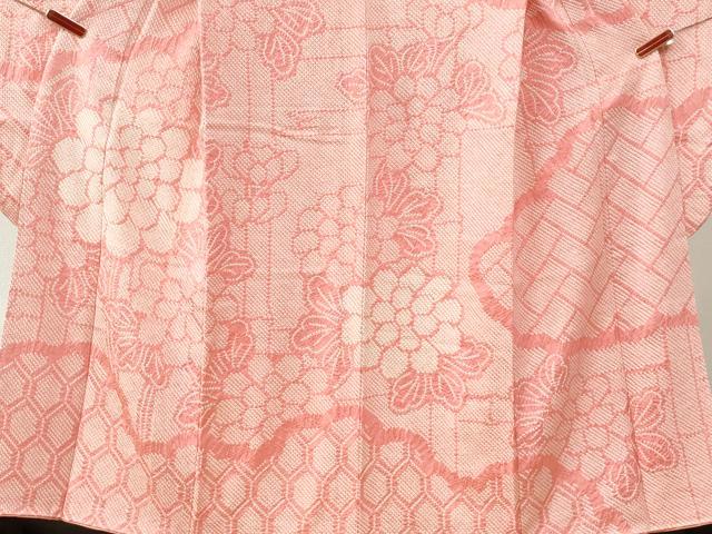 平和屋着物●豪華振袖　総絞り　亀甲草花文　正絹　逸品　CABI2370yc