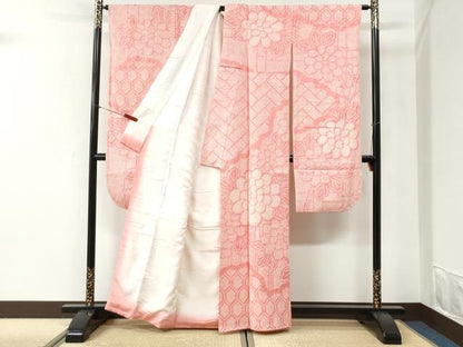 平和屋着物●豪華振袖　総絞り　亀甲草花文　正絹　逸品　CABI2370yc