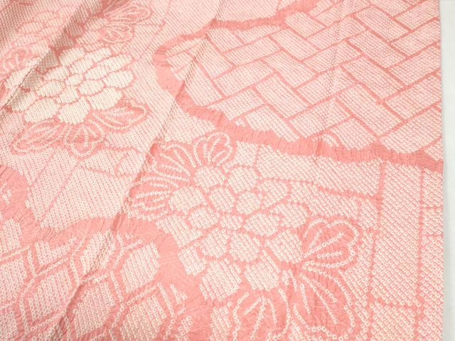 平和屋着物●豪華振袖　総絞り　亀甲草花文　正絹　逸品　CABI2370yc
