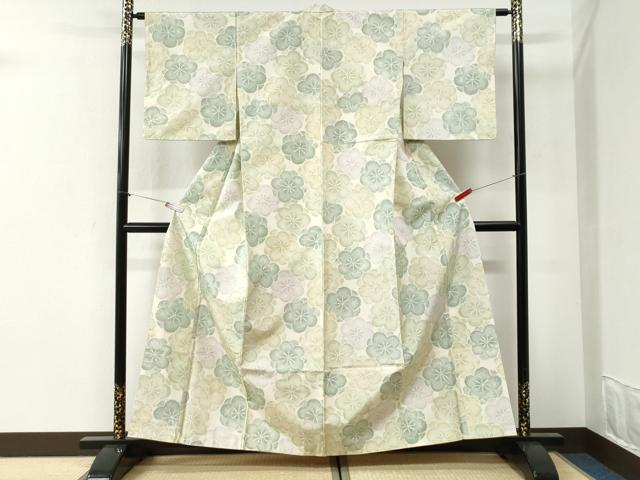 平和屋着物●上質な紬　梅　正絹　逸品　CABI2375yc