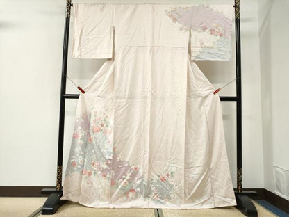 平和屋着物●訪問着　枝牡丹花文　金彩　正絹　逸品　CABI2376yc