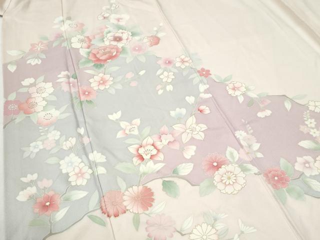 平和屋着物●訪問着　枝牡丹花文　金彩　正絹　逸品　CABI2376yc