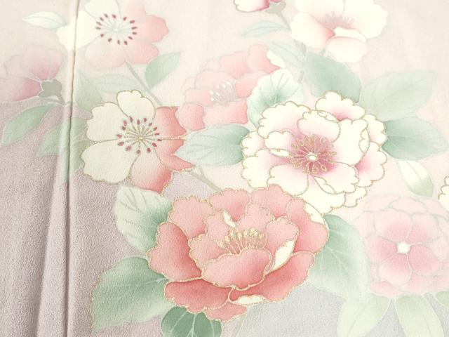 平和屋着物●訪問着　枝牡丹花文　金彩　正絹　逸品　CABI2376yc