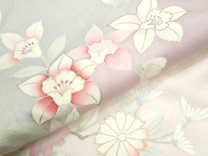 平和屋着物●訪問着　枝牡丹花文　金彩　正絹　逸品　CABI2376yc