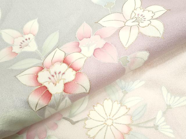 平和屋着物●訪問着　枝牡丹花文　金彩　正絹　逸品　CABI2376yc