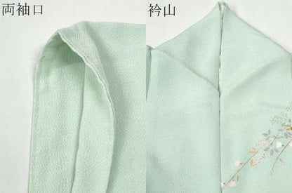 平和屋着物●訪問着　作家物　霞花籠文　金彩　鬼しぼ縮緬　正絹　逸品　CABI2377yc