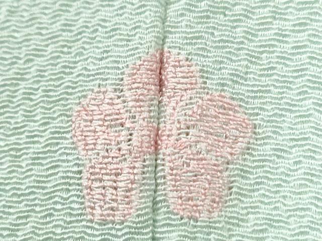 平和屋着物●訪問着　作家物　霞花籠文　金彩　鬼しぼ縮緬　正絹　逸品　CABI2377yc