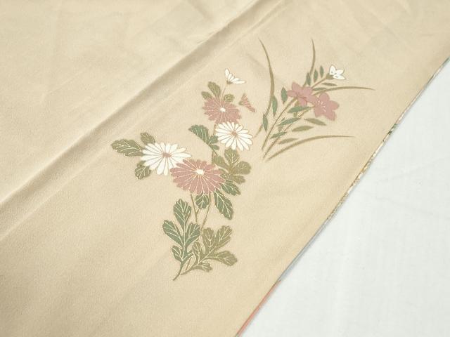 平和屋着物●豪華色留袖　駒刺繍　短冊群鶴浜松花文　暈し染め　金彩　正絹　逸品　CABI2378yc
