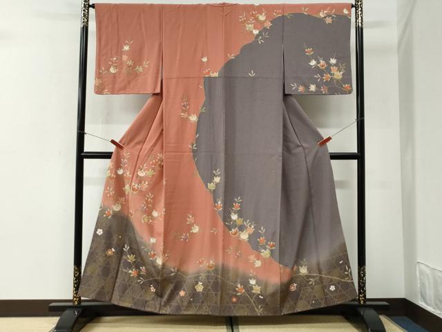 平和屋着物●訪問着　枝橘　金彩　正絹　逸品　CABI2380yc