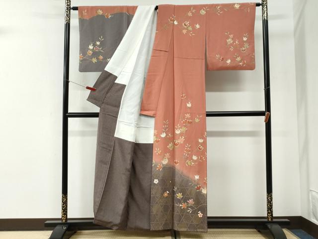 平和屋着物●訪問着　枝橘　金彩　正絹　逸品　CABI2380yc