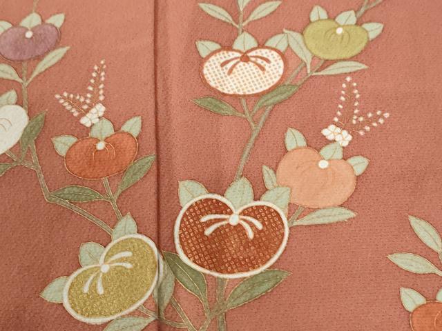 平和屋着物●訪問着　枝橘　金彩　正絹　逸品　CABI2380yc
