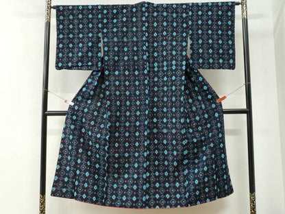 平和屋着物●久留米絣　吉祥文　綿　逸品　CABI2382yc
